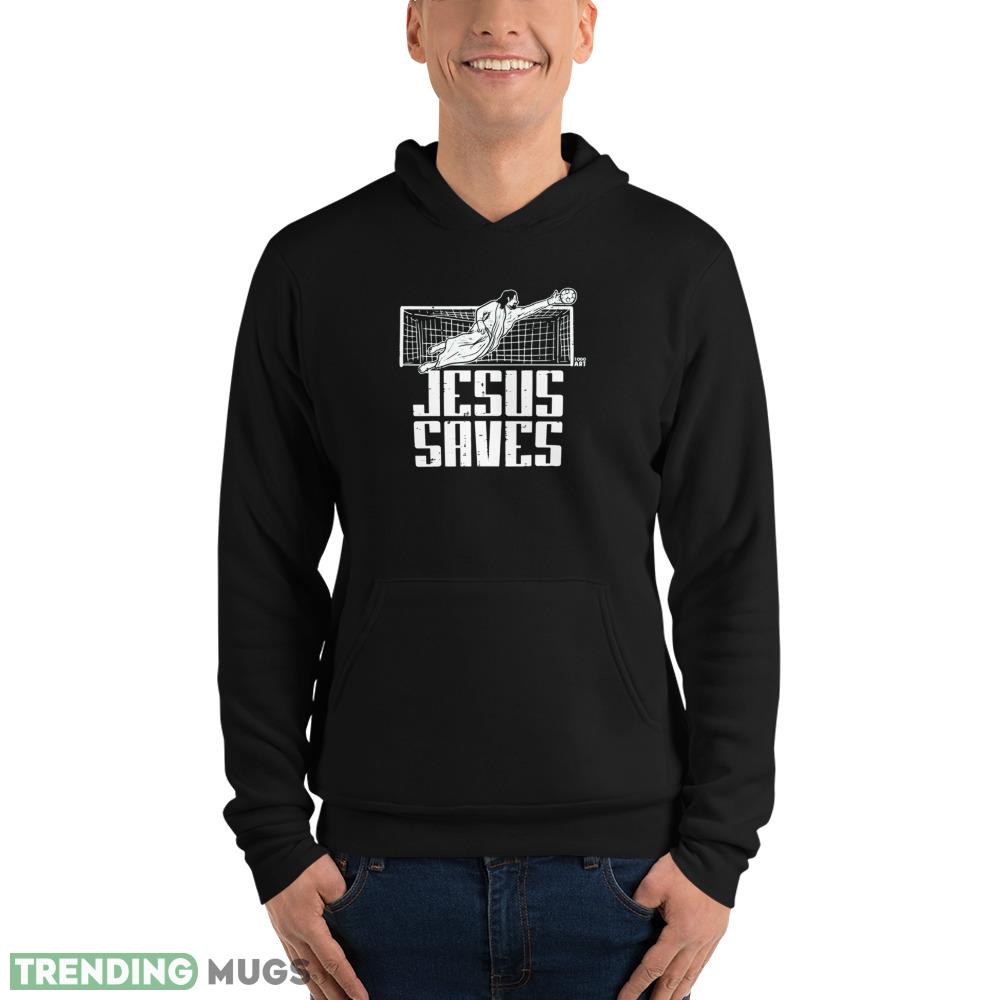 JESUS SAVES funny white football T shirts Dark Shirt JESUS SAVES funny white football T shirts Dark Shirt