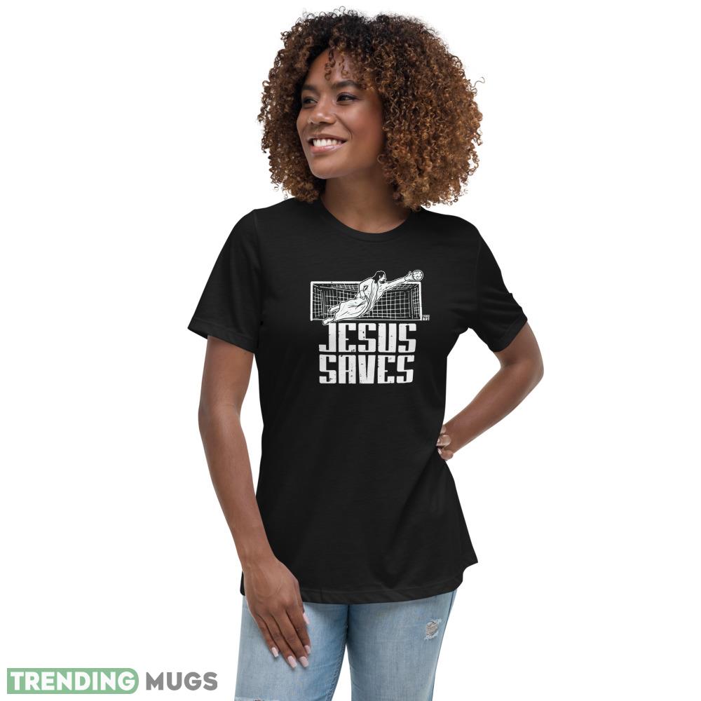 JESUS SAVES funny white football T shirts Dark Shirt JESUS SAVES funny white football T shirts Dark Shirt