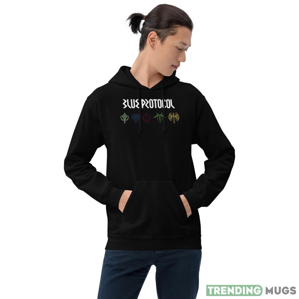 Logo Vintage Blue Game Blue Protocol Design T Shirt Dark Shirt Logo Vintage Blue Game Blue Protocol Design T Shirt Dark Shirt