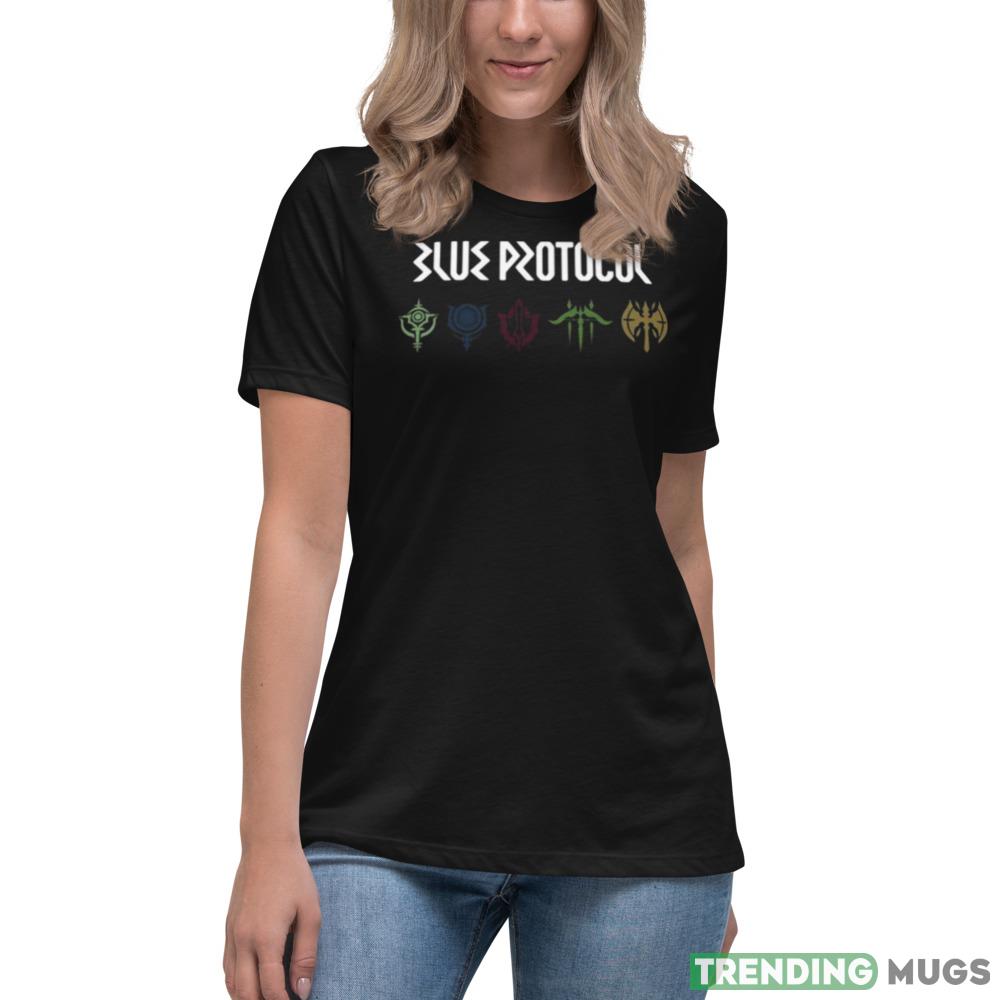 Logo Vintage Blue Game Blue Protocol Design T Shirt Dark Shirt Logo Vintage Blue Game Blue Protocol Design T Shirt Dark Shirt