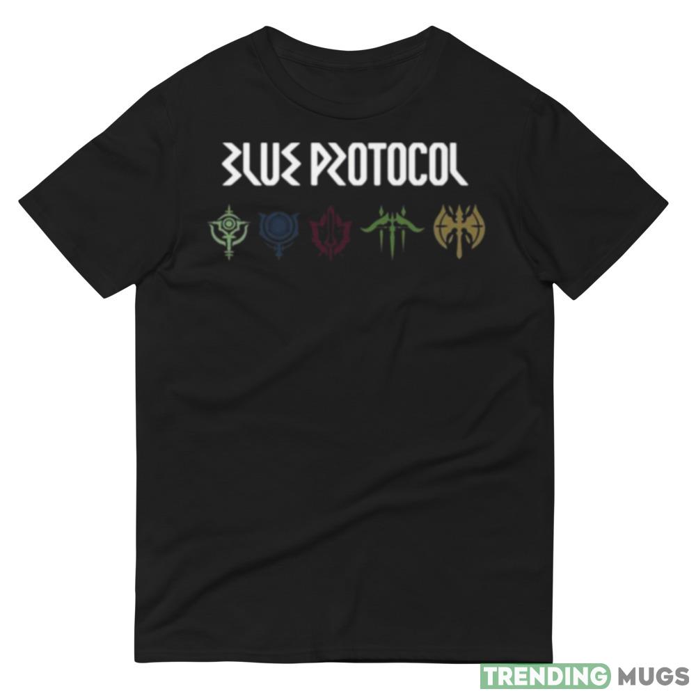 Logo Vintage Blue Game Blue Protocol Design T Shirt Dark Shirt Logo Vintage Blue Game Blue Protocol Design T Shirt Dark Shirt