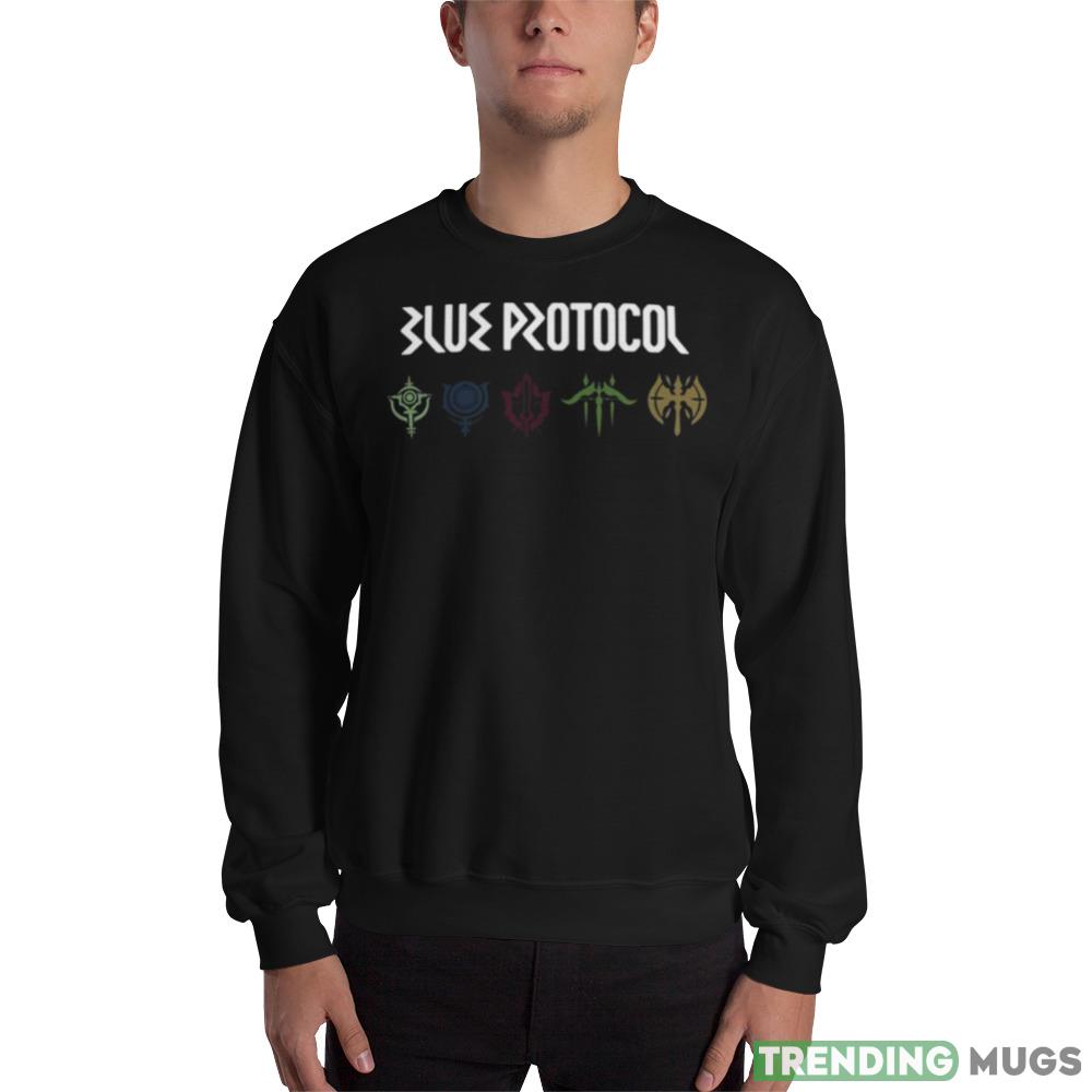 Logo Vintage Blue Game Blue Protocol Design T Shirt - 18000 Unisex Heavy Blend Crewneck Sweatshirt Logo Vintage Blue Game Blue Protocol Design T Shirt - 18000 Unisex Heavy Blend Crewneck Sweatshirt