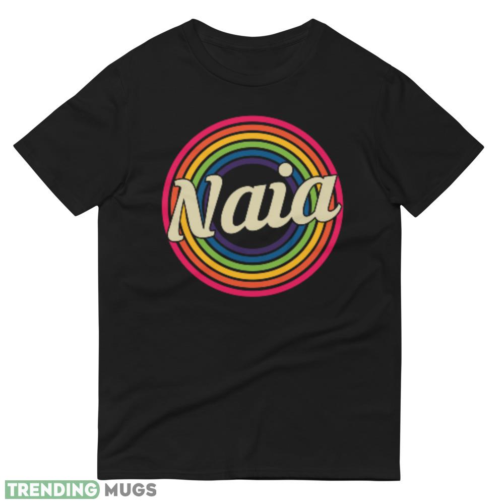 Naia Retro Rainbow Style best polo print T shirts Dark Shirt Naia Retro Rainbow Style best polo print T shirts Dark Shirt