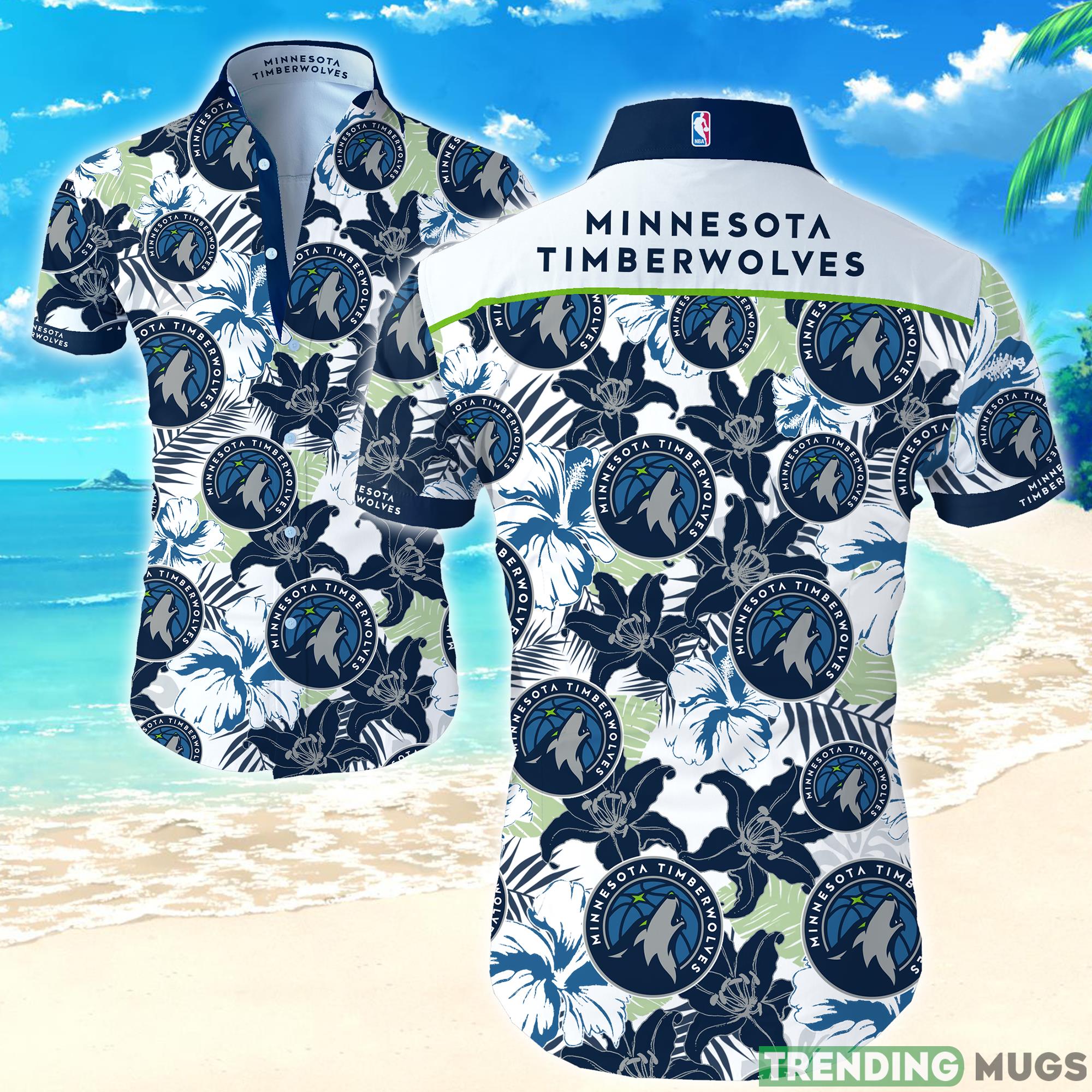 NBA Minnesota Timberwolves Hawaiian Shirt Product Photo 1 NBA Minnesota Timberwolves Hawaiian Shirt Product Photo 1