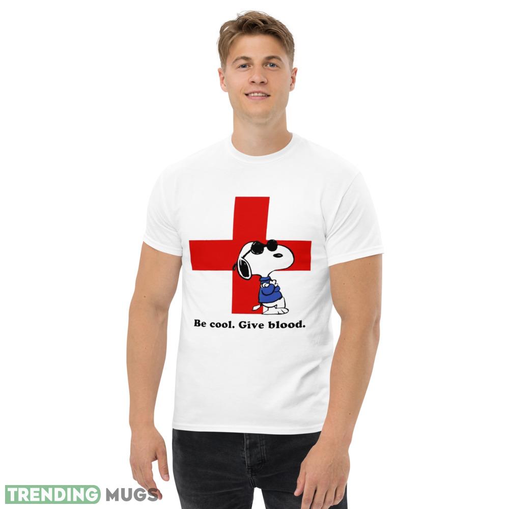 Red Cross Be Cool Give Blood Snoopy T Shirt Light Shirt Red Cross Be Cool Give Blood Snoopy T Shirt Light Shirt