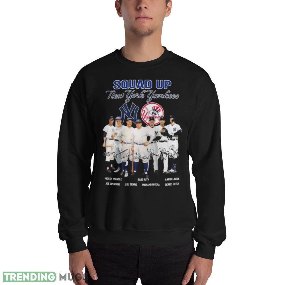Squad up new york yankees mickey mantle babe ruth aaron judge signatures Ideas T Shirts - 18000 Unisex Heavy Blend Crewneck Sweatshirt Squad up new york yankees mickey mantle babe ruth aaron judge signatures Ideas T Shirts - 18000 Unisex Heavy Blend Crewneck Sweatshirt