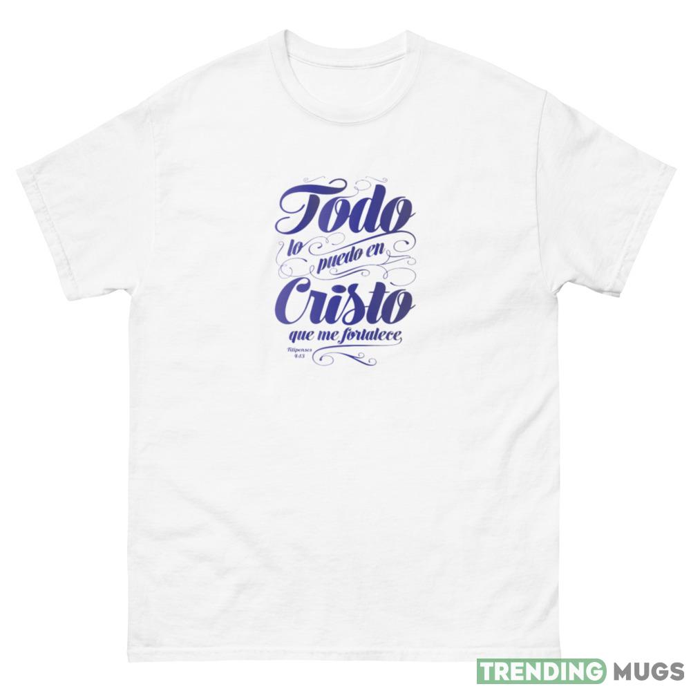 Todo lo puedo en cristo que me fortalece Blue Shirt - 500 Men’s Classic Tee Gildan Todo lo puedo en cristo que me fortalece Blue Shirt - 500 Men’s Classic Tee Gildan