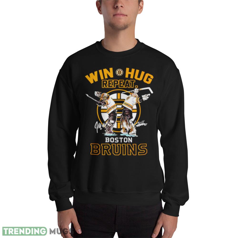 Win Hug repeat Boston Bruins signature Ideas T Shirts - 18000 Unisex Heavy Blend Crewneck Sweatshirt Win Hug repeat Boston Bruins signature Ideas T Shirts - 18000 Unisex Heavy Blend Crewneck Sweatshirt