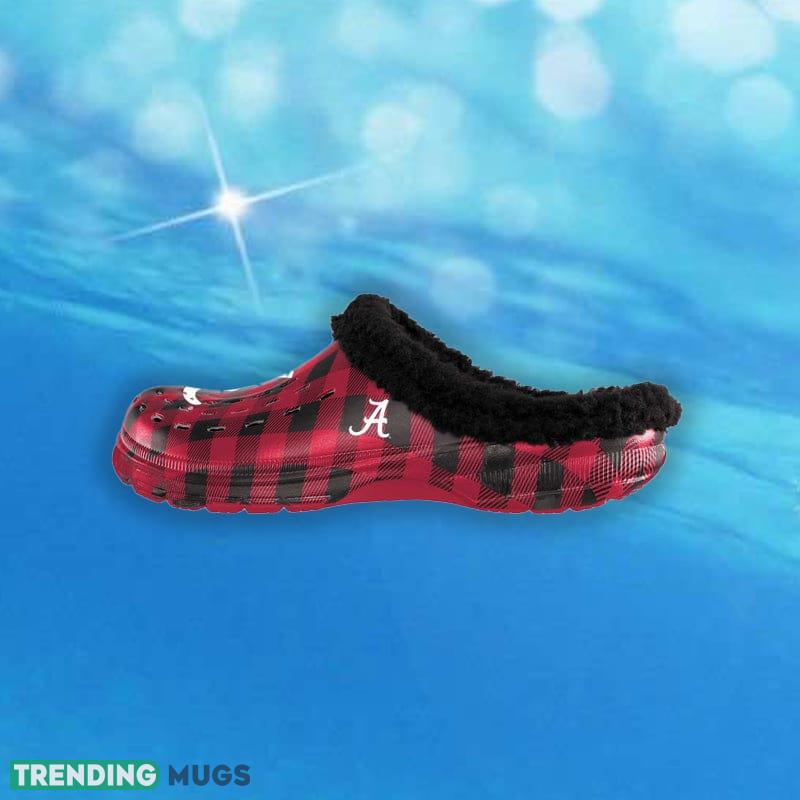 Alabama Crimson Tide NCAA Men And Women Sherpa Lined Buffalo Check Clog For Fans Clog Shoes Alabama Crimson Tide NCAA Men And Women Sherpa Lined Buffalo Check Clog For Fans Clog Shoes
