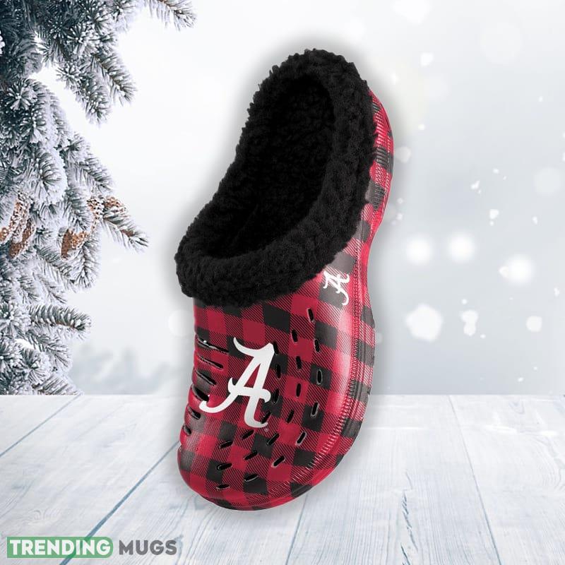 Alabama Crimson Tide NCAA Men And Women Sherpa Lined Buffalo Check Clog For Fans Clog Shoes Alabama Crimson Tide NCAA Men And Women Sherpa Lined Buffalo Check Clog For Fans Clog Shoes
