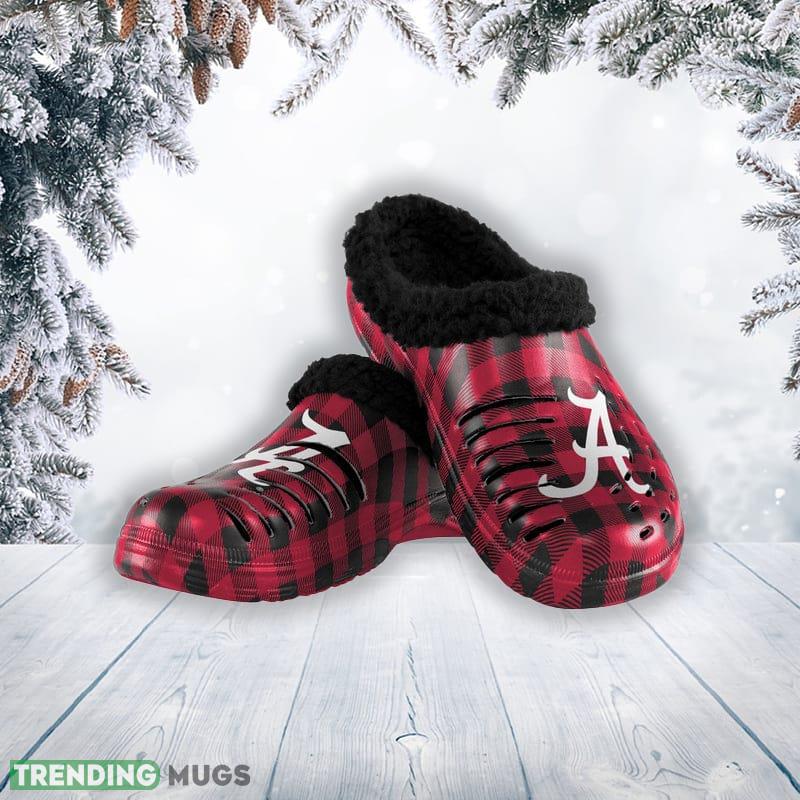Alabama Crimson Tide NCAA Men And Women Sherpa Lined Buffalo Check Clog For Fans - Alabama Crimson Tide NCAA Mens Sherpa Lined Buffalo Check Clog_1 Alabama Crimson Tide NCAA Men And Women Sherpa Lined Buffalo Check Clog For Fans - Alabama Crimson Tide NCAA Mens Sherpa Lined Buffalo Check Clog_1