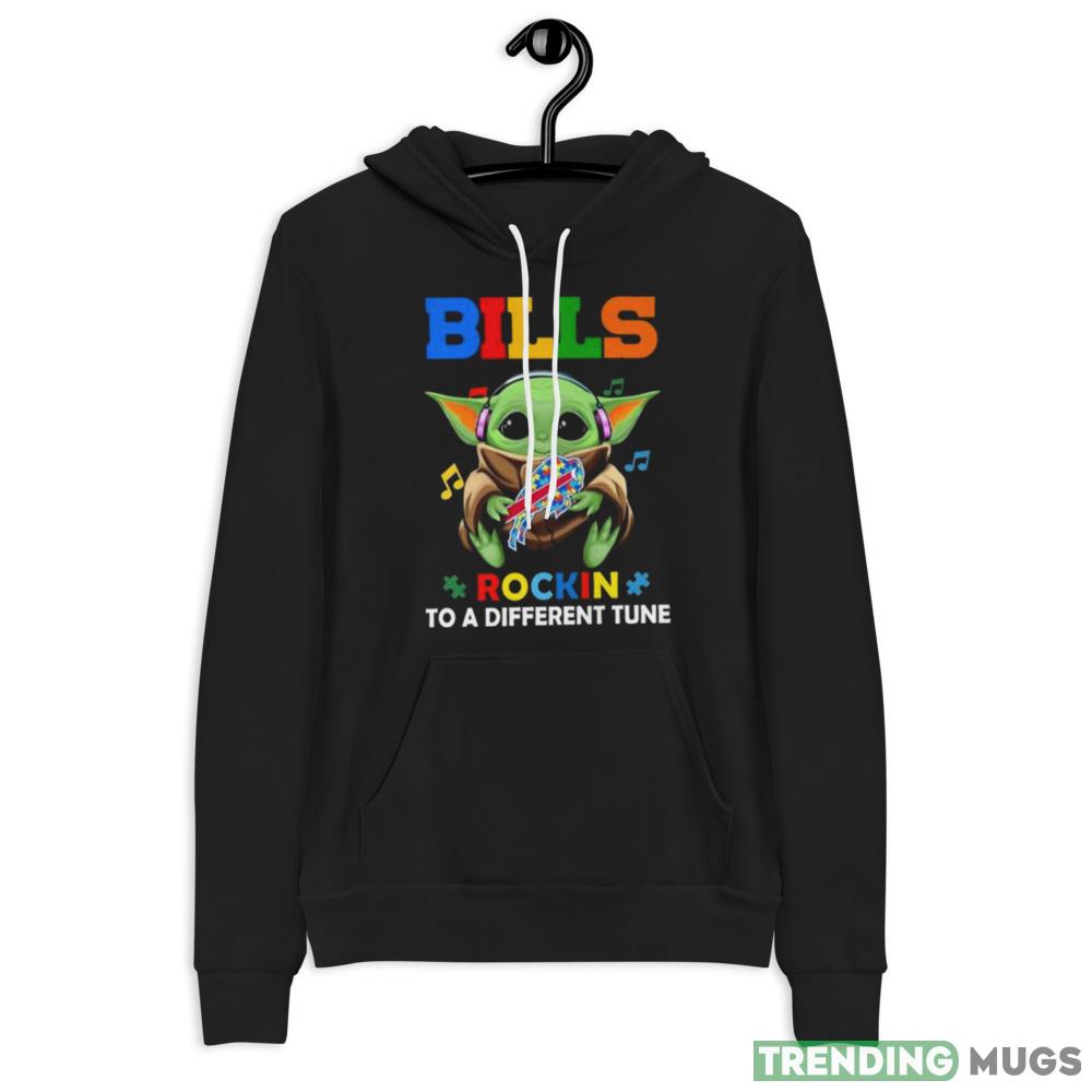 Baby Yoda Hug Buffalo Bills Autism Rockin To A Different Tune shirt Dark Shirt Baby Yoda Hug Buffalo Bills Autism Rockin To A Different Tune shirt Dark Shirt