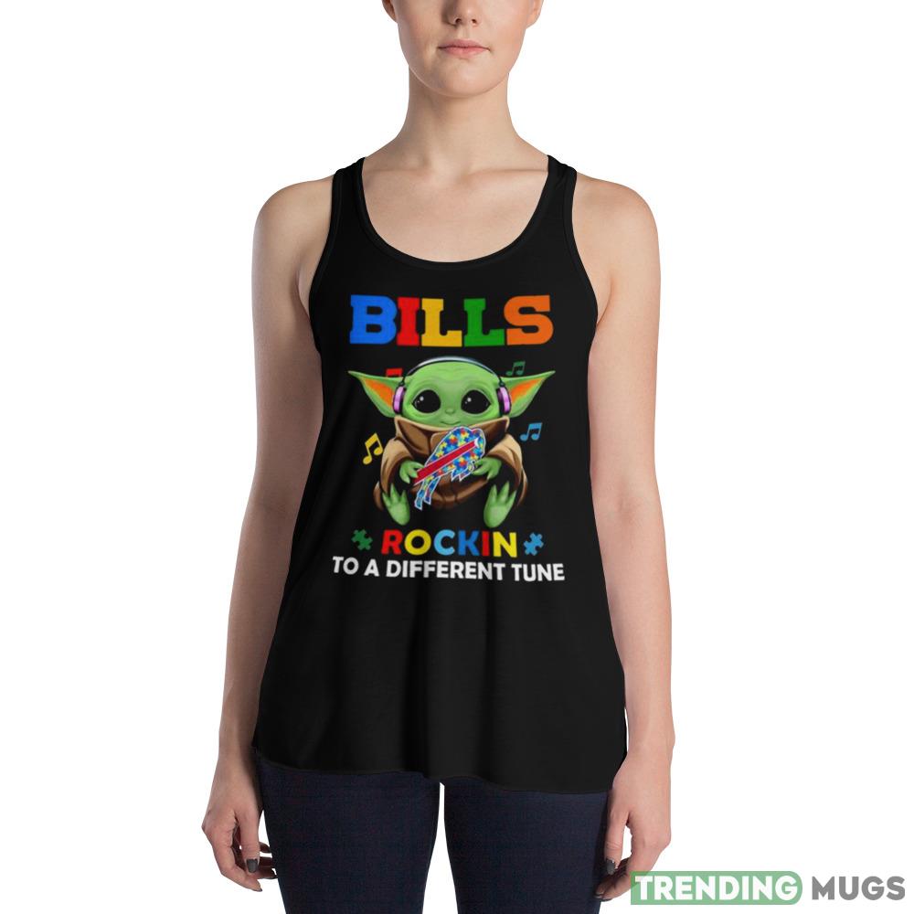 Baby Yoda Hug Buffalo Bills Autism Rockin To A Different Tune shirt Dark Shirt Baby Yoda Hug Buffalo Bills Autism Rockin To A Different Tune shirt Dark Shirt