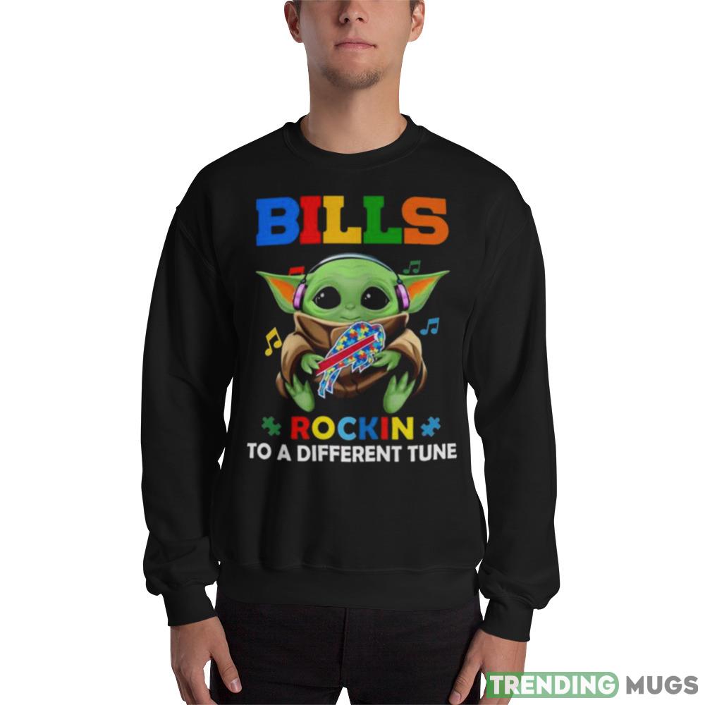 Baby Yoda Hug Buffalo Bills Autism Rockin To A Different Tune shirt - 18000 Unisex Heavy Blend Crewneck Sweatshirt Baby Yoda Hug Buffalo Bills Autism Rockin To A Different Tune shirt - 18000 Unisex Heavy Blend Crewneck Sweatshirt