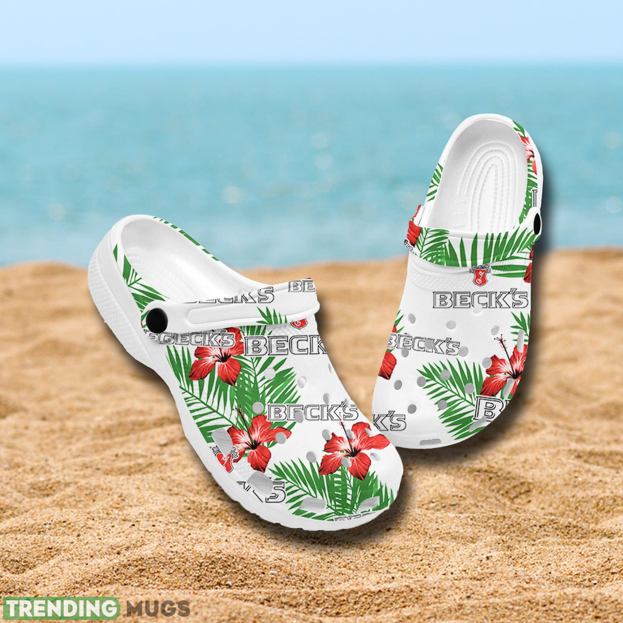 Beck's Beer Hibiscus Flower Clog Shoes Print For Men And Women Clog Shoes Beck's Beer Hibiscus Flower Clog Shoes Print For Men And Women - Beck's Beer Hawaiian Hibiscus Flower Pattern Shirt, hawaii beer Loves Shirt, Summer Hawaii Shirt Beer, Gift for Him and Her_6
