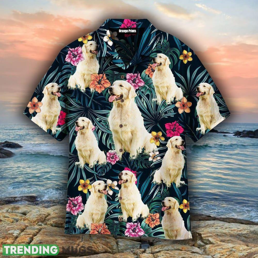 Big Golden Retriever Exotic Tropical Floral Aloha 3D Hawaiian Shirt For Men And Women - Big Golden Retriever Exotic Tropical Floral Aloha Hawaiian Shirt Big Golden Retriever Exotic Tropical Floral Aloha 3D Hawaiian Shirt For Men And Women - Big Golden Retriever Exotic Tropical Floral Aloha Hawaiian Shirt
