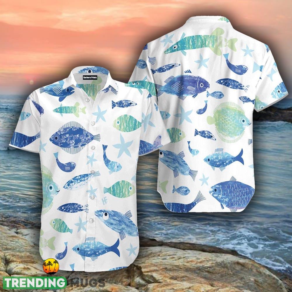 Blue Fishing White Aloha 3D Hawaii Shirts Summer For Mens And Womens - Blue Fishing White Aloha Hawaiian Shirt Blue Fishing White Aloha 3D Hawaii Shirts Summer For Mens And Womens - Blue Fishing White Aloha Hawaiian Shirt