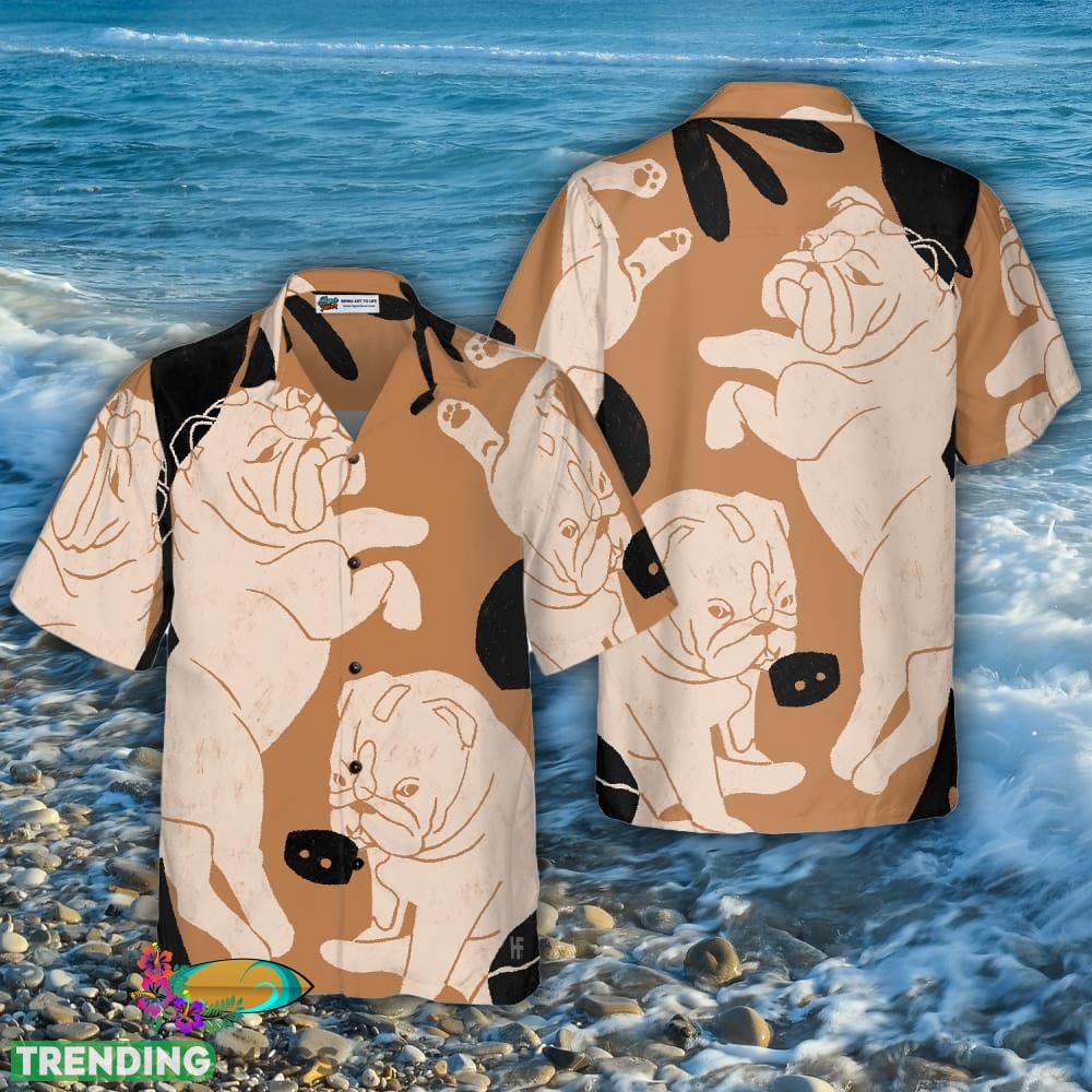 Bulldog Illustration 3D Hawaiian Shirt For Men And Women - Bulldog Illustration Hawaiian Shirt_1 Bulldog Illustration 3D Hawaiian Shirt For Men And Women - Bulldog Illustration Hawaiian Shirt_1