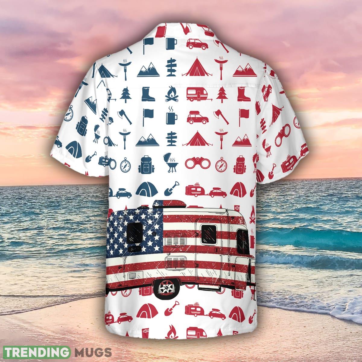 Campervan American Flag 3D Hawaiian Shirts Best For Mens And Women Hawaiian Shirt Campervan American Flag 3D Hawaiian Shirts Best For Mens And Women Hawaiian Shirt