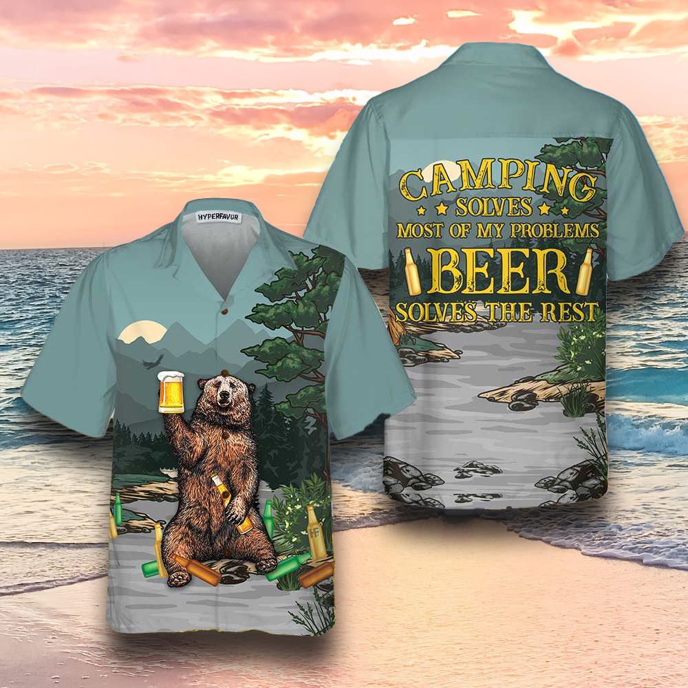 Camping Solves Most Of Problems Hawaiian Shirt Funny Beer And Camping Shirt For Men And Women Best Camping - 090523-082614 Camping Solves Most Of Problems Hawaiian Shirt Funny Beer And Camping Shirt For Men And Women Best Camping - 090523-082614