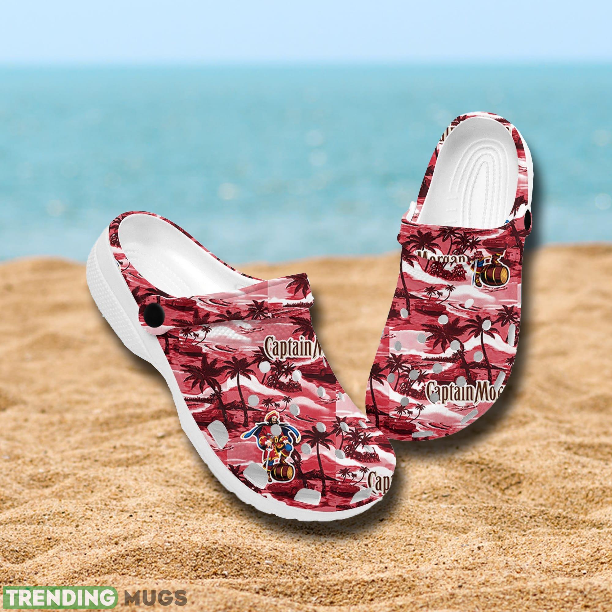 Captain Morgan Sea Island Clog Shoes Print For Men And Women - Captain Morgan Hawaiian Sea Island Pattern Shirt, hawaii beer Loves Shirt, Summer Hawaii Shirt Beer, Gift for Him and Her_6 Captain Morgan Sea Island Clog Shoes Print For Men And Women - Captain Morgan Hawaiian Sea Island Pattern Shirt, hawaii beer Loves Shirt, Summer Hawaii Shirt Beer, Gift for Him and Her_6