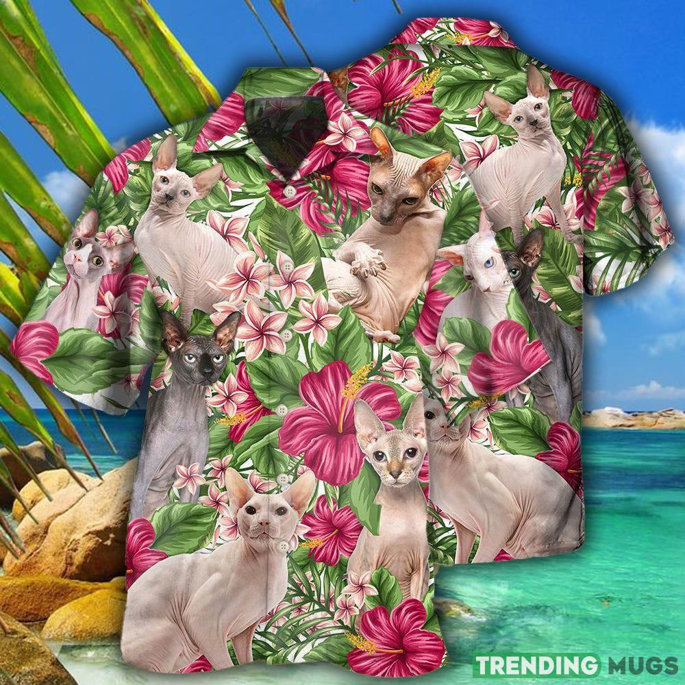 Cat Lovely Sphynx Cat Tropical Floral 3D Hawaiian Shirt Animal Gift For Mens - Cat Lovely Sphynx Cat Tropical Floral 3D Hawaiian Shirt Animal Gift For Mens Cat Lovely Sphynx Cat Tropical Floral 3D Hawaiian Shirt Animal Gift For Mens - Cat Lovely Sphynx Cat Tropical Floral 3D Hawaiian Shirt Animal Gift For Mens