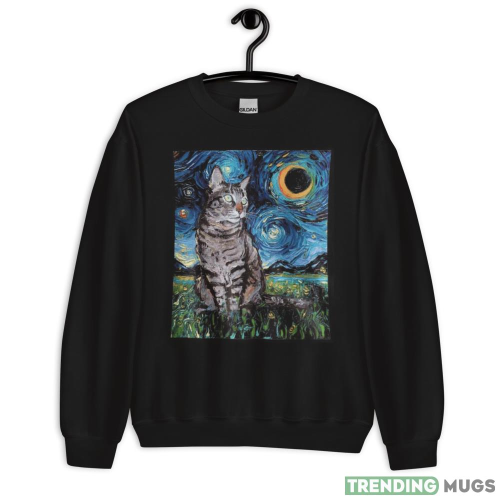 Cat Starry Night Moon and Stars Christmas Sweatshirt - 18000 Unisex Heavy Blend Crewneck Sweatshirt Cat Starry Night Moon and Stars Christmas Sweatshirt - 18000 Unisex Heavy Blend Crewneck Sweatshirt