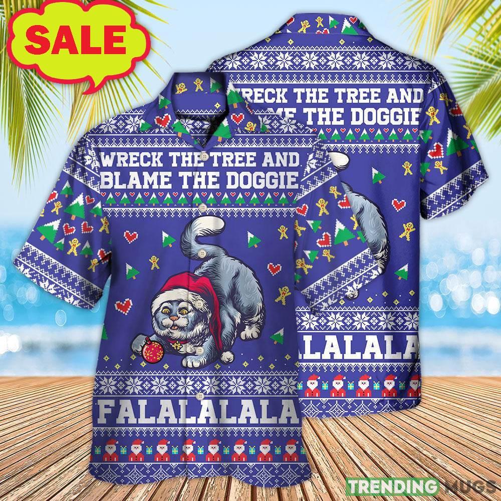 Cat Wreck The Tree And Blame The Doggies Christmas 3D Hawaiian Shirt Animal Gift For Mens - Cat Wreck The Tree And Blame The Doggies Christmas 3D Hawaiian Shirt Animal Gift For Mens Cat Wreck The Tree And Blame The Doggies Christmas 3D Hawaiian Shirt Animal Gift For Mens - Cat Wreck The Tree And Blame The Doggies Christmas 3D Hawaiian Shirt Animal Gift For Mens