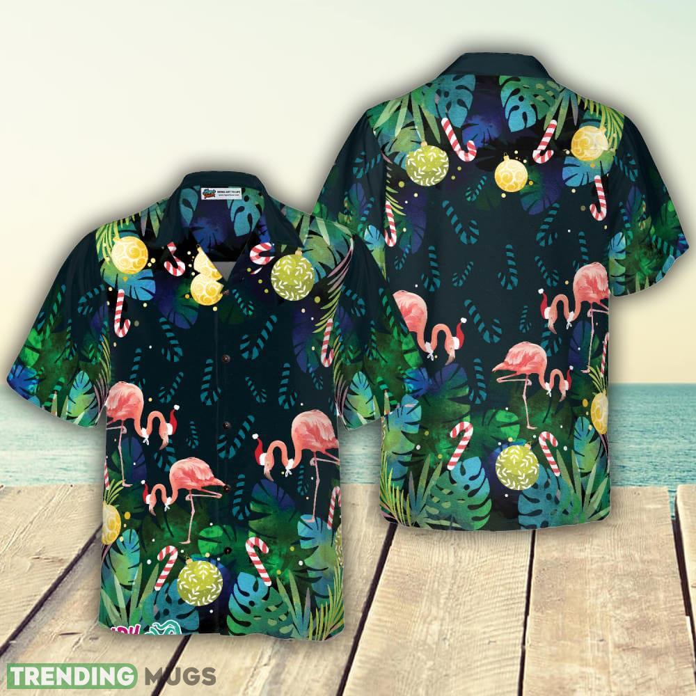 Christmas Hawaiian Shirts For Men And Women, Christmas Flamingo Tropical Hawaiian Shirt Button Down Shirt Short Sleeve - Christmas Hawaiian Shirts For Men And Women, Christmas Flamingo Tropical Hawaiian Shirt Button Down Shirt Short Sleeve_1