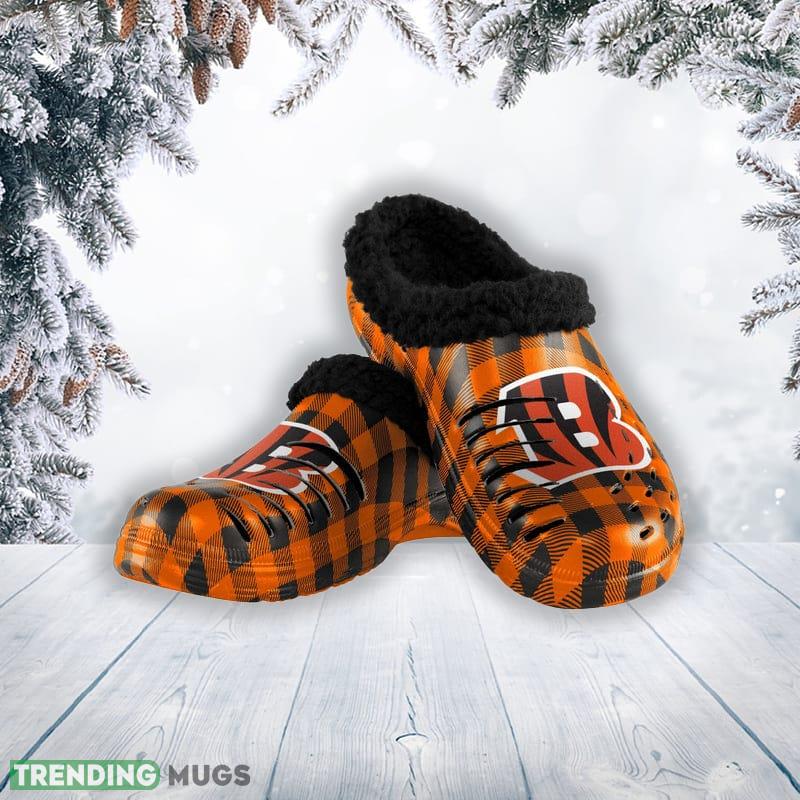 Cincinnati Bengals NFL Men And Women Sherpa Lined Buffalo Check Clog For Fans - Cincinnati Bengals NFL Mens Sherpa Lined Buffalo Check Clog_1 Cincinnati Bengals NFL Men And Women Sherpa Lined Buffalo Check Clog For Fans - Cincinnati Bengals NFL Mens Sherpa Lined Buffalo Check Clog_1