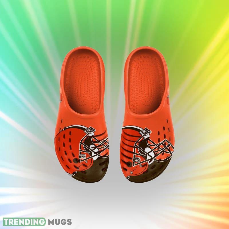 Cleveland Browns NFL Men And Women Colorblock Big Logo Clog Shoes For Fans Clog Shoes Cleveland Browns NFL Men And Women Colorblock Big Logo Clog Shoes For Fans Clog Shoes