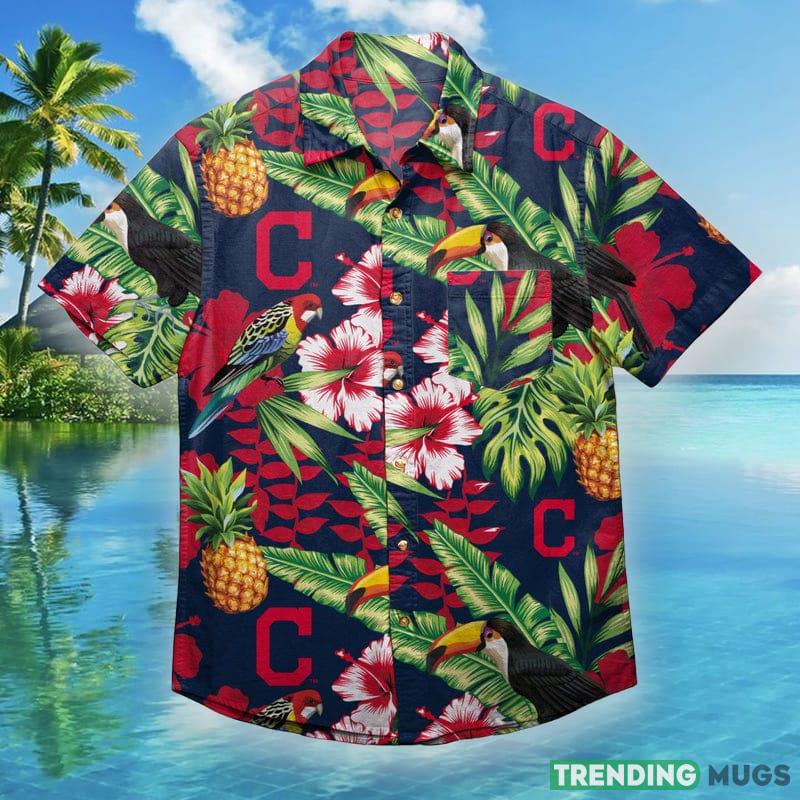 Cleveland Guardians MLB Mens Floral Hawaiian Shirt - Cleveland Guardians MLB Mens Floral Button Up Shirt_1 Cleveland Guardians MLB Mens Floral Hawaiian Shirt - Cleveland Guardians MLB Mens Floral Button Up Shirt_1