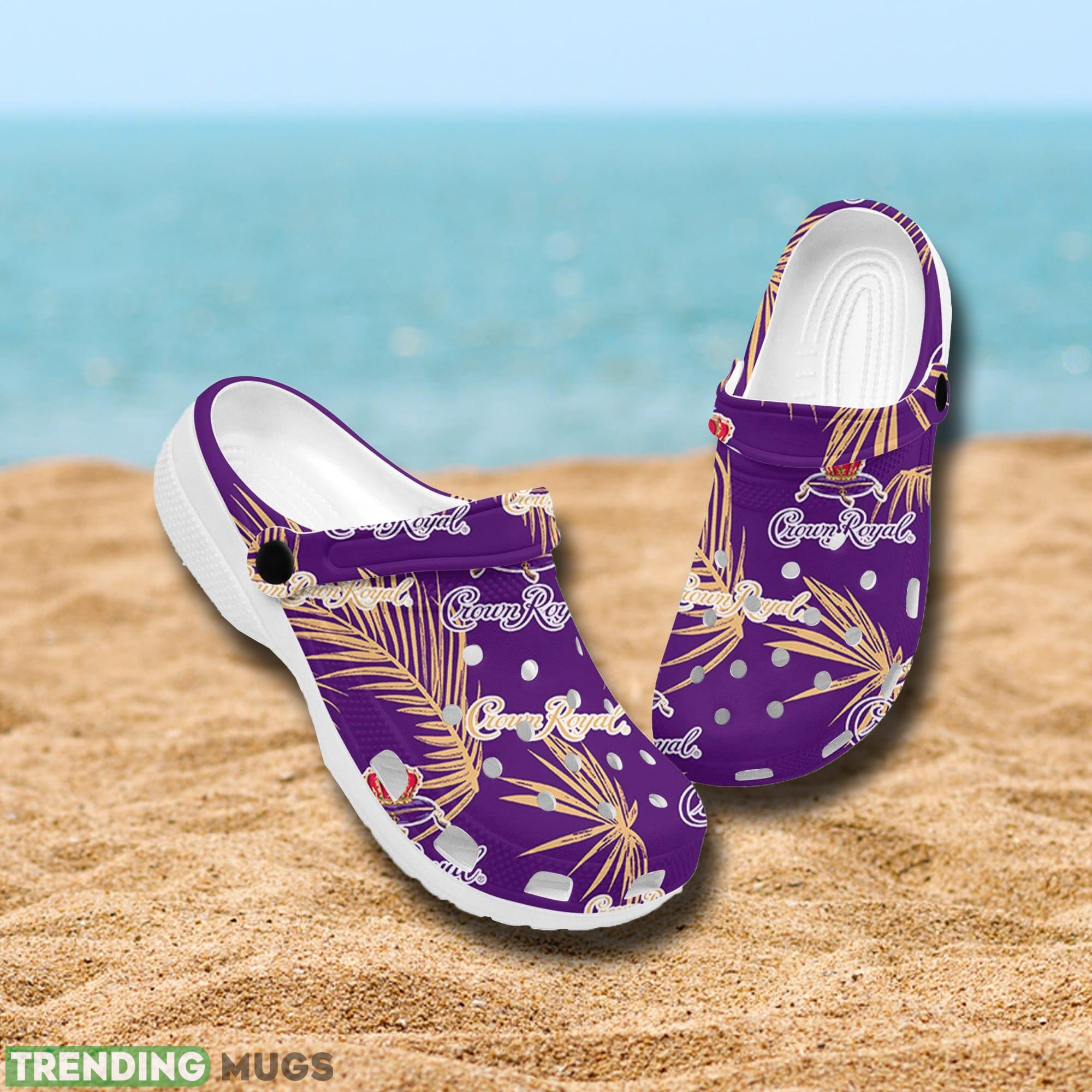 Crown Royal Whiskey Palm Leaves Clog Shoes Print For Men And Women - Crown Royal Whiskey Hawaiian Palm Leaves Pattern Shirt, hawaii beer Loves Shirt, Summer Hawaii Shirt Beer, Gift for Him and Her_6 Crown Royal Whiskey Palm Leaves Clog Shoes Print For Men And Women - Crown Royal Whiskey Hawaiian Palm Leaves Pattern Shirt, hawaii beer Loves Shirt, Summer Hawaii Shirt Beer, Gift for Him and Her_6