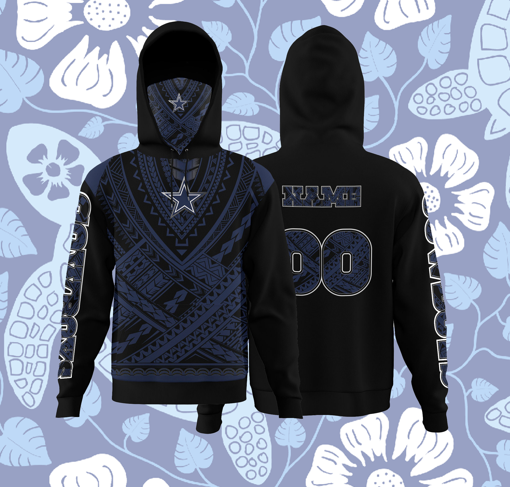Dallas Cowboys Hoodie Cowboys Fan Hoodies Polynesian Designed Personalized Hoodie Mask Personalized Gift For HimHer Custom Hoodies - 210523-100047 Dallas Cowboys Hoodie Cowboys Fan Hoodies Polynesian Designed Personalized Hoodie Mask Personalized Gift For HimHer Custom Hoodies - 210523-100047