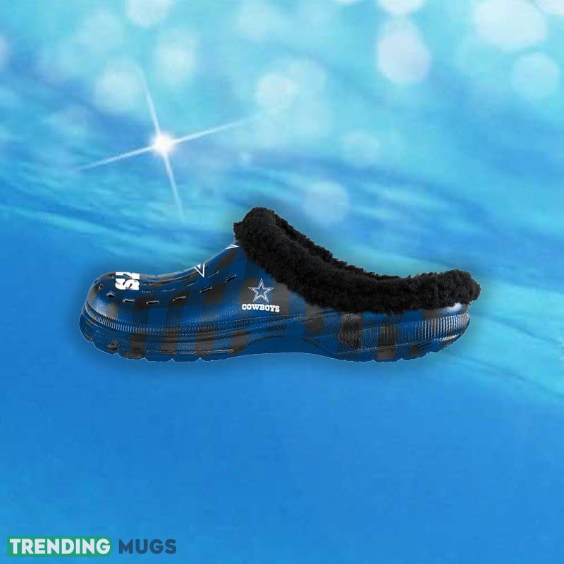 Dallas Cowboys NFL Men And Women Sherpa Lined Buffalo Check Clog For Fans Clog Shoes Dallas Cowboys NFL Men And Women Sherpa Lined Buffalo Check Clog For Fans Clog Shoes