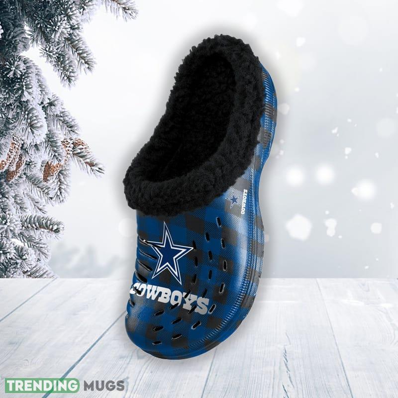 Dallas Cowboys NFL Men And Women Sherpa Lined Buffalo Check Clog For Fans Clog Shoes Dallas Cowboys NFL Men And Women Sherpa Lined Buffalo Check Clog For Fans Clog Shoes