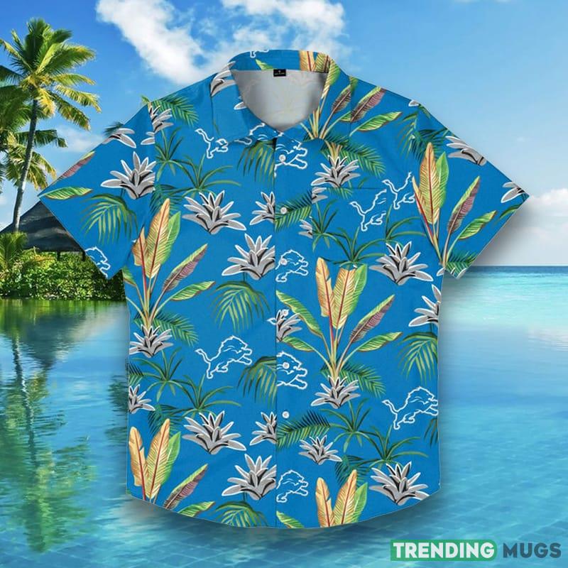 Detroit Lions NFL Mens Victory Vacay Hawaiian Shirt - Detroit Lions NFL Mens Victory Vacay Button Up Shirt_1 Detroit Lions NFL Mens Victory Vacay Hawaiian Shirt - Detroit Lions NFL Mens Victory Vacay Button Up Shirt_1