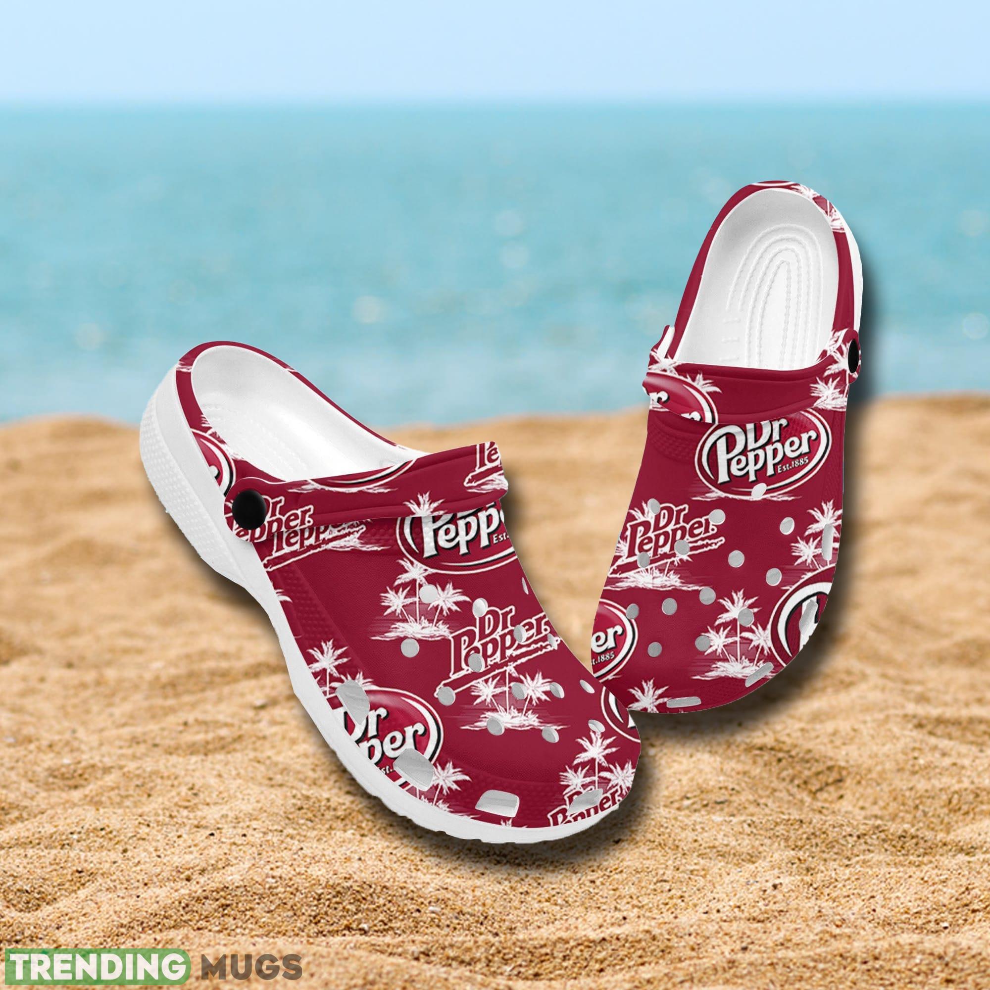 DrPepper Coconut Island Clog Shoes Print For Men And Women - DrPepper Hawaiian Coconut Island Pattern Shirt, hawaii beer Loves Shirt, Summer Hawaii Shirt Beer, Gift for Him and Her_6