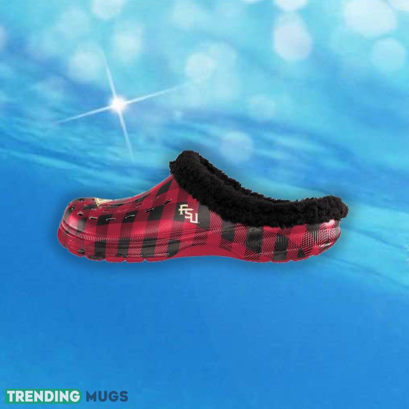 Florida State Seminoles NCAA Men And Women Sherpa Lined Buffalo Check Clog For Fans Clog Shoes Florida State Seminoles NCAA Men And Women Sherpa Lined Buffalo Check Clog For Fans Clog Shoes