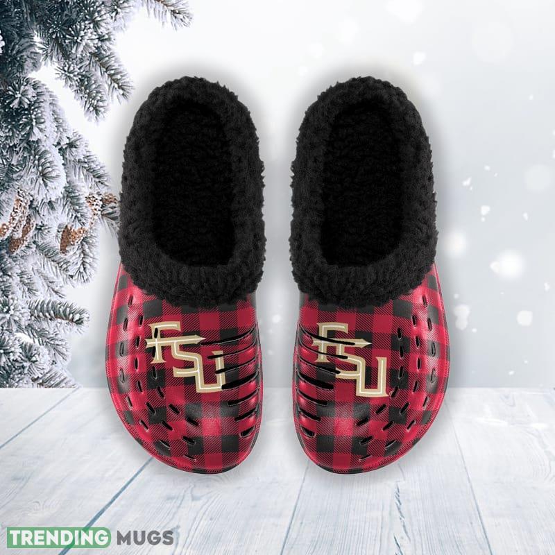 Florida State Seminoles NCAA Men And Women Sherpa Lined Buffalo Check Clog For Fans Clog Shoes Florida State Seminoles NCAA Men And Women Sherpa Lined Buffalo Check Clog For Fans Clog Shoes