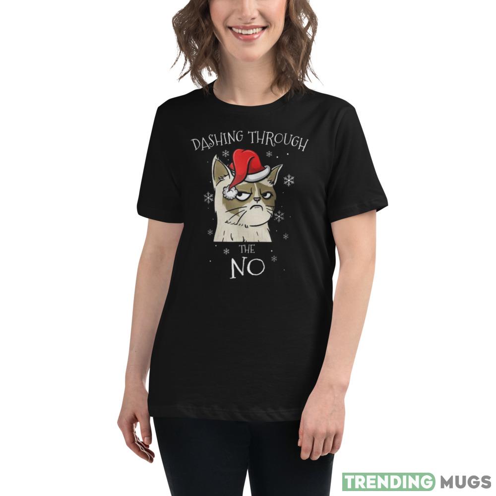 Funny Dashing Through No Grumpy Cat Christmas Sweatshirt Dark Shirt Funny Dashing Through No Grumpy Cat Christmas Sweatshirt Dark Shirt