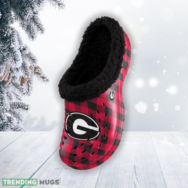 Georgia Bulldogs NCAA Men And Women Sherpa Lined Buffalo Check Clog For Fans Clog Shoes Georgia Bulldogs NCAA Men And Women Sherpa Lined Buffalo Check Clog For Fans Clog Shoes