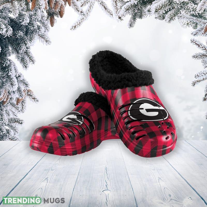 Georgia Bulldogs NCAA Men And Women Sherpa Lined Buffalo Check Clog For Fans - Georgia Bulldogs NCAA Mens Sherpa Lined Buffalo Check Clog_1 Georgia Bulldogs NCAA Men And Women Sherpa Lined Buffalo Check Clog For Fans - Georgia Bulldogs NCAA Mens Sherpa Lined Buffalo Check Clog_1