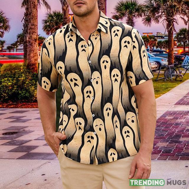 Ghost Graphic Prints Turndown Print Soft Hawaiian Shirt For Men And Women - Ghost Graphic Prints Turndown Print Soft Hawaiian Shirt For Men And Women