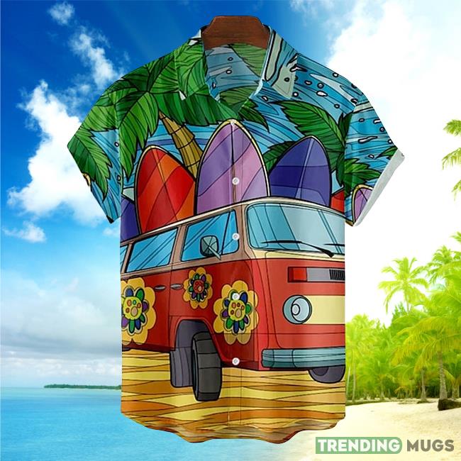 Graphic Prints Leaves Bus Turndown Print Hawaiian Shirt For Men And Women - Graphic Prints Leaves Bus Turndown Print Hawaiian Shirt For Men And Women Graphic Prints Leaves Bus Turndown Print Hawaiian Shirt For Men And Women - Graphic Prints Leaves Bus Turndown Print Hawaiian Shirt For Men And Women