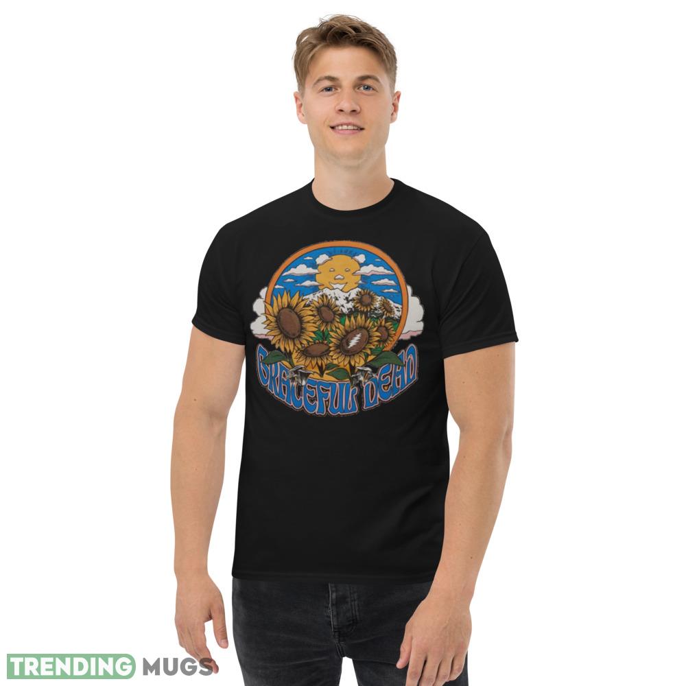 Grateful Dead Sunflowers Graphics Black Shirt Dark Shirt Grateful Dead Sunflowers Graphics Black Shirt Dark Shirt