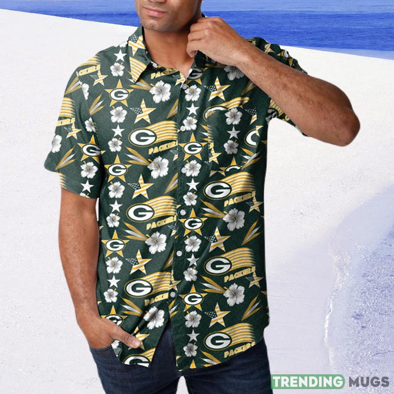 Green Bay Packers NFL Mens Americana Hawaiian Shirt Hawaiian Shirt Green Bay Packers NFL Mens Americana Hawaiian Shirt Hawaiian Shirt