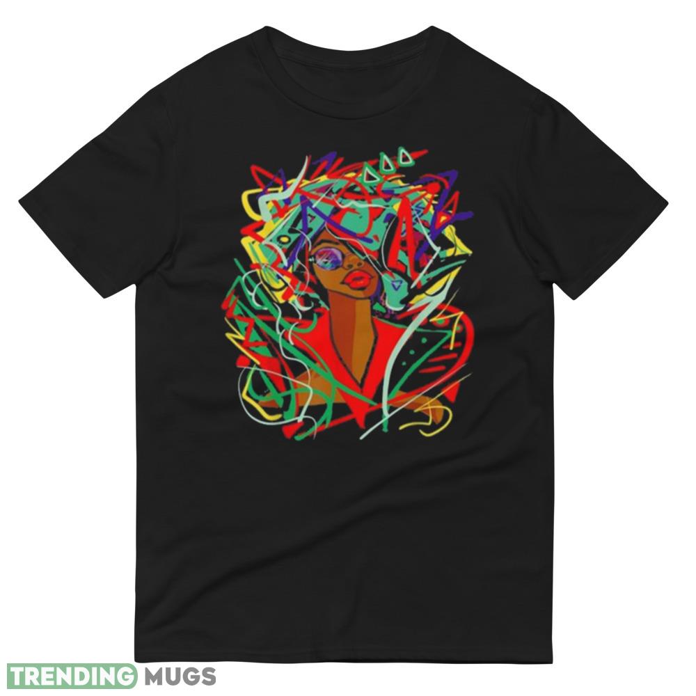 High Quality Black Queen Afro Melanin Art Abstract Black History Shirt Dark Shirt High Quality Black Queen Afro Melanin Art Abstract Black History Shirt Dark Shirt