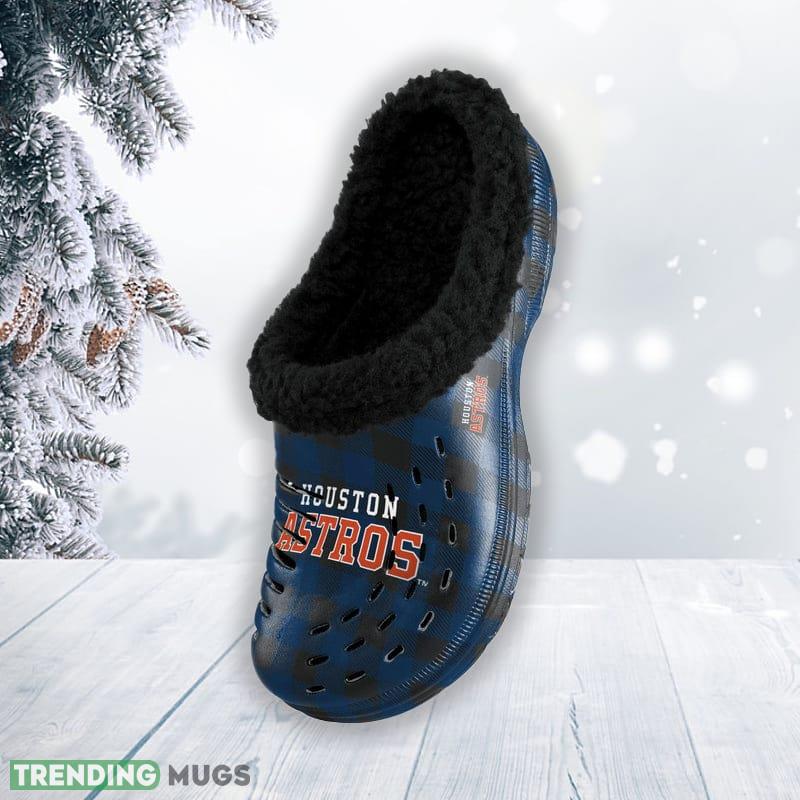 Houston Astros MLB Men And Women Sherpa Lined Buffalo Check Clog For Fans Clog Shoes Houston Astros MLB Men And Women Sherpa Lined Buffalo Check Clog For Fans Clog Shoes
