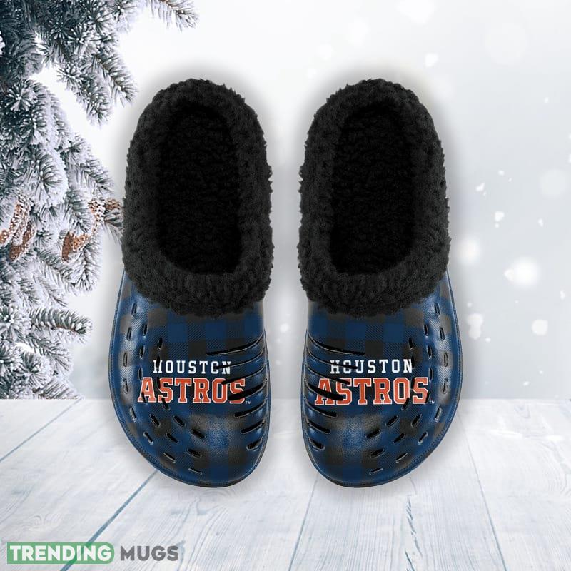Houston Astros MLB Men And Women Sherpa Lined Buffalo Check Clog For Fans Clog Shoes Houston Astros MLB Men And Women Sherpa Lined Buffalo Check Clog For Fans Clog Shoes
